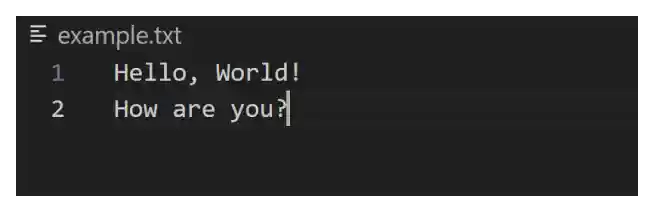 Contents of example.txt