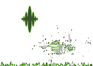 Figure 4: View of the Time-Side-Lobes at an oscilloscope and at B-scope: time sidelobes are range lobes; contrary to antenna sidelobes (azimutally)