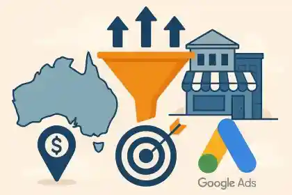 Google Ads dashboard displaying lead generation metrics for Australian local businesses