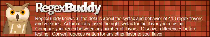 RegexBuddy—Better than a regular expression reference!