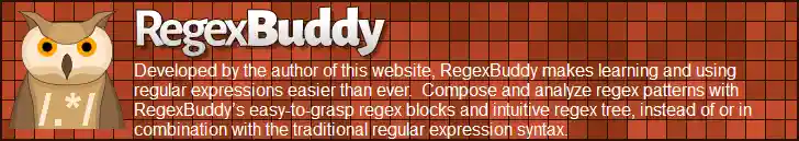 RegexBuddy—Better than a regular expression tutorial!