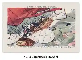 19 September 1784, (Paris/Beuvry, France) Anne-Jean Robert, Nicolas-Louis Robert and Colin Hullin fly La Carolina, a hydrogen balloon, 186 km from Paris to Beuvry. (image via the Skytamer Archive collection)