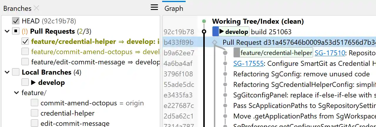 SmartGit's Distributed Reviews add-on enabling offline code reviews and Git-based feedback sharing without server dependencies.