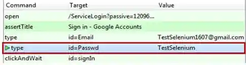 Selenium IDE script 18