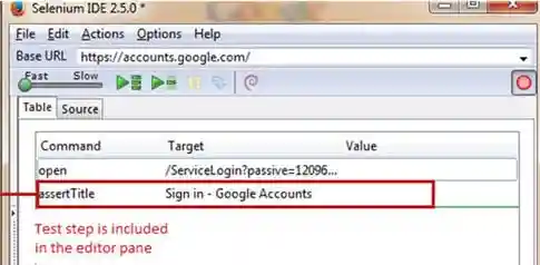 Selenium IDE script 5