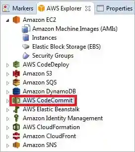 AWS Code Commit Screen