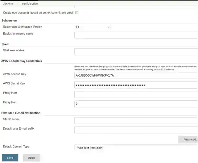 Jenkins -> Configuration.