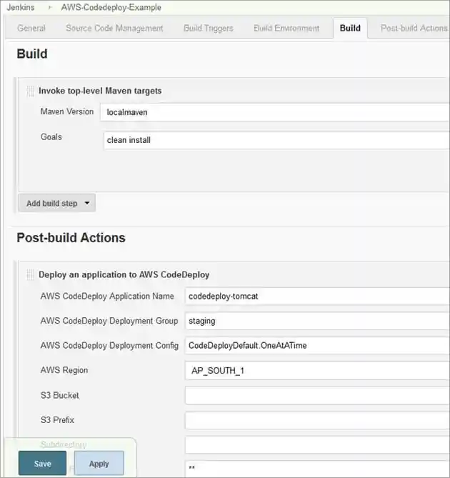 Jenkins Job configuration