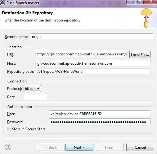 Destination Git Repository