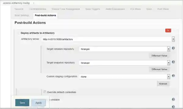 Artifatory integration