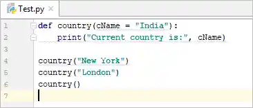Python - default arguments