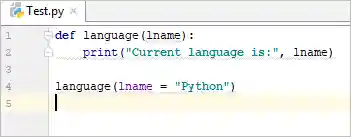 Python - keyworded arguments