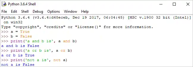 Python logical operator example