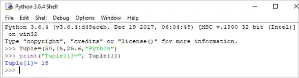 Python Data type - tuple example 1
