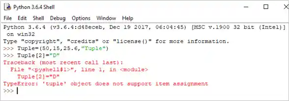 Python Data type - tuple example 3