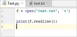 Python - read single line