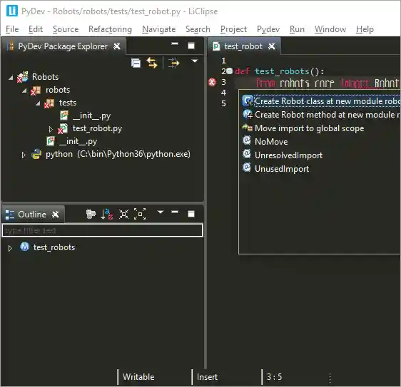 PyDev screenshot2