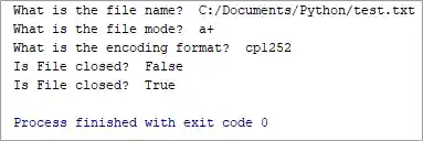 File i/o attributes - output