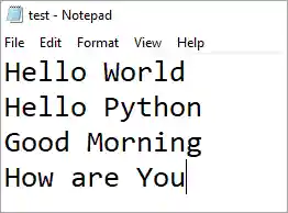 Read file in Python