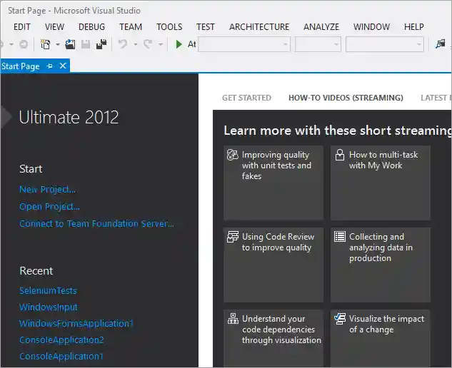 MS Visual Studio on a Windows System