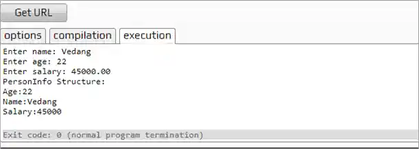 Using structs in functions - Output