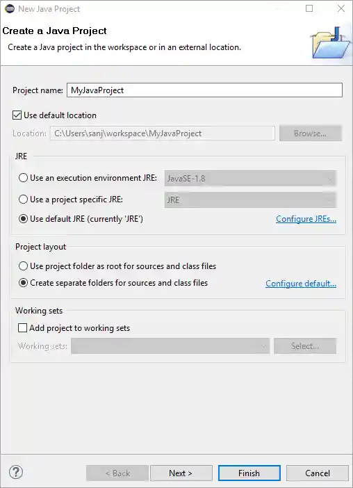 Create a Java Project