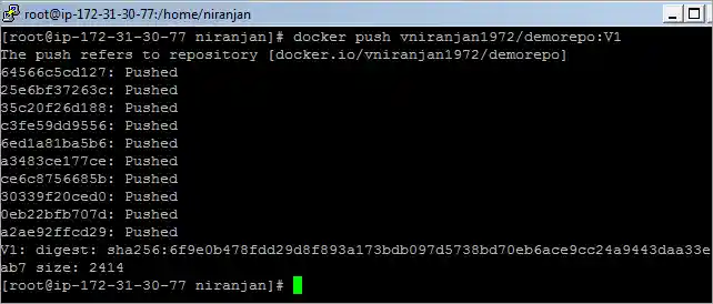 Issue the Push command