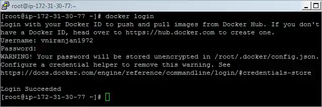 docker login