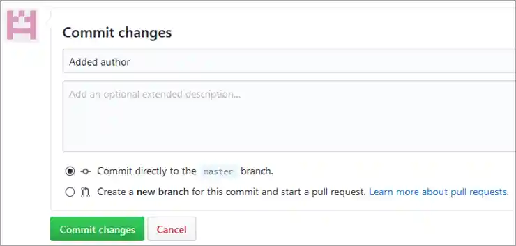 Commit Changes