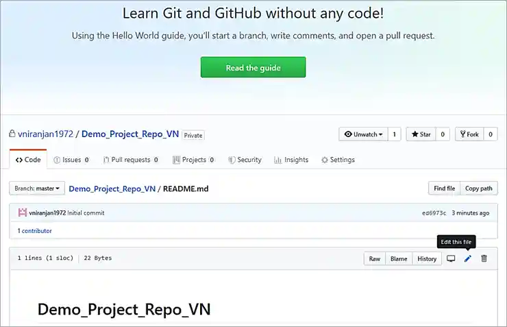 Performing a basic Commit