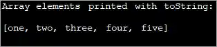 Arrays.toString - output