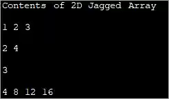 Jagged Array Example