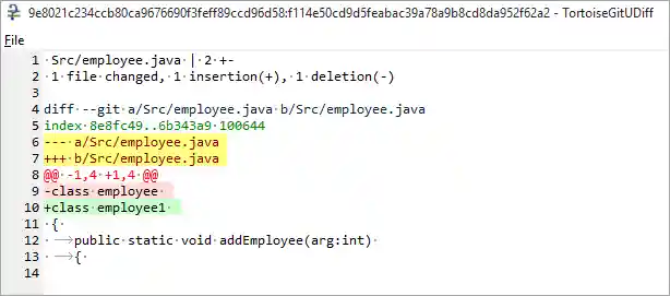 Show changes as unified diff