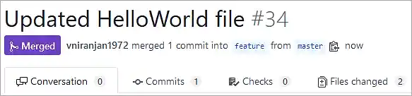 Merging Pull Request
