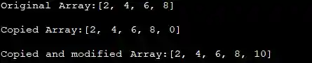 Using Arrays.copyOf