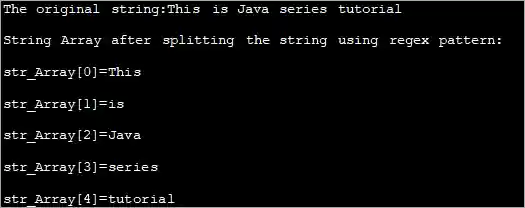 Using regex pattern - output