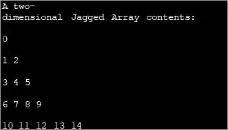 create a jagged array