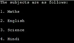 Scanner string output
