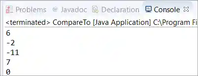 Java CompareTo - A programming example