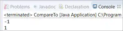 Java CompareTo - Scenario2
