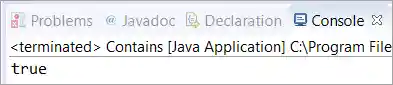 Java Contains - Output