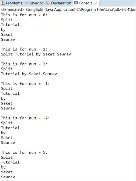 Programming Example - Output