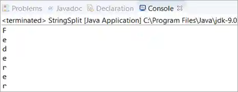 split a string in Java without delimiter - output