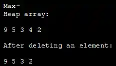 OUTPUT - Max Heap in Java