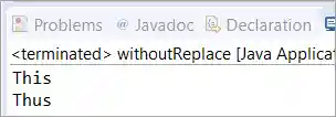 Replace a character in a String in java without using replace() method?