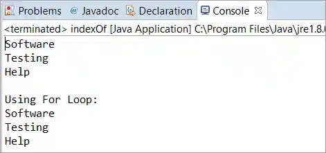 get the value of elements of an array in Java
