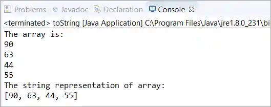 array toString() Java