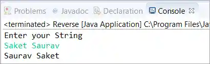 Reverse a String in Java word by word