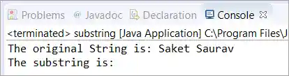 Scenario 3 - Java Substring