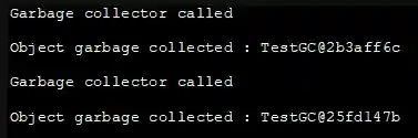 Garbage collector in Java